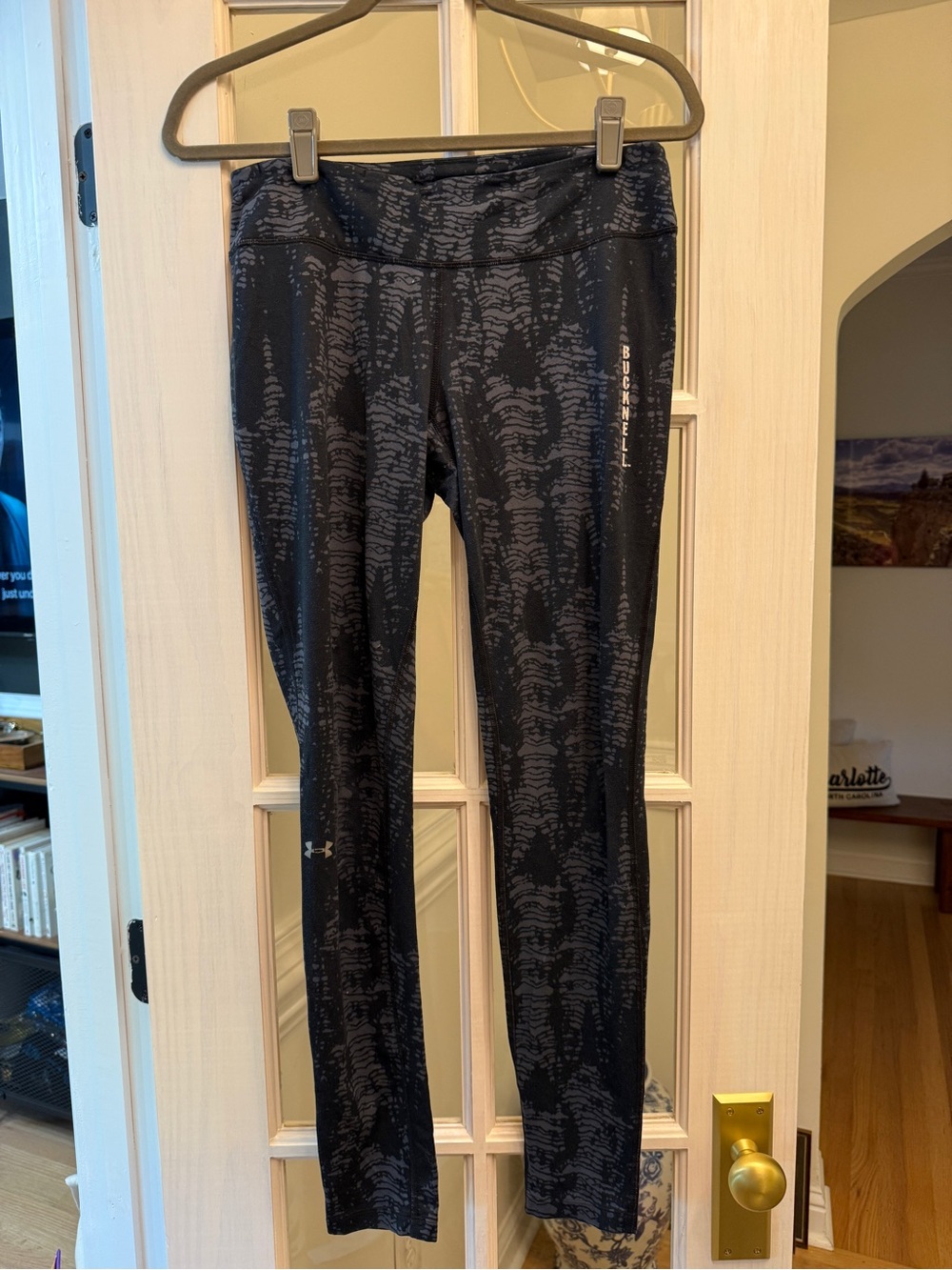 Bucknell Under Armour Black & Gray Women's Patterned Leggings
